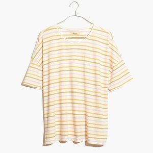 Madewell Raw-Edged Hangout Tee in Branham Stripe